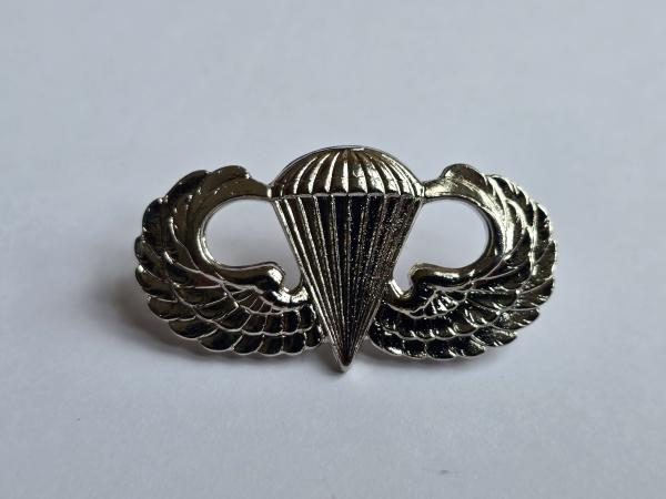 US Army Paratrooper wings static line basic silver